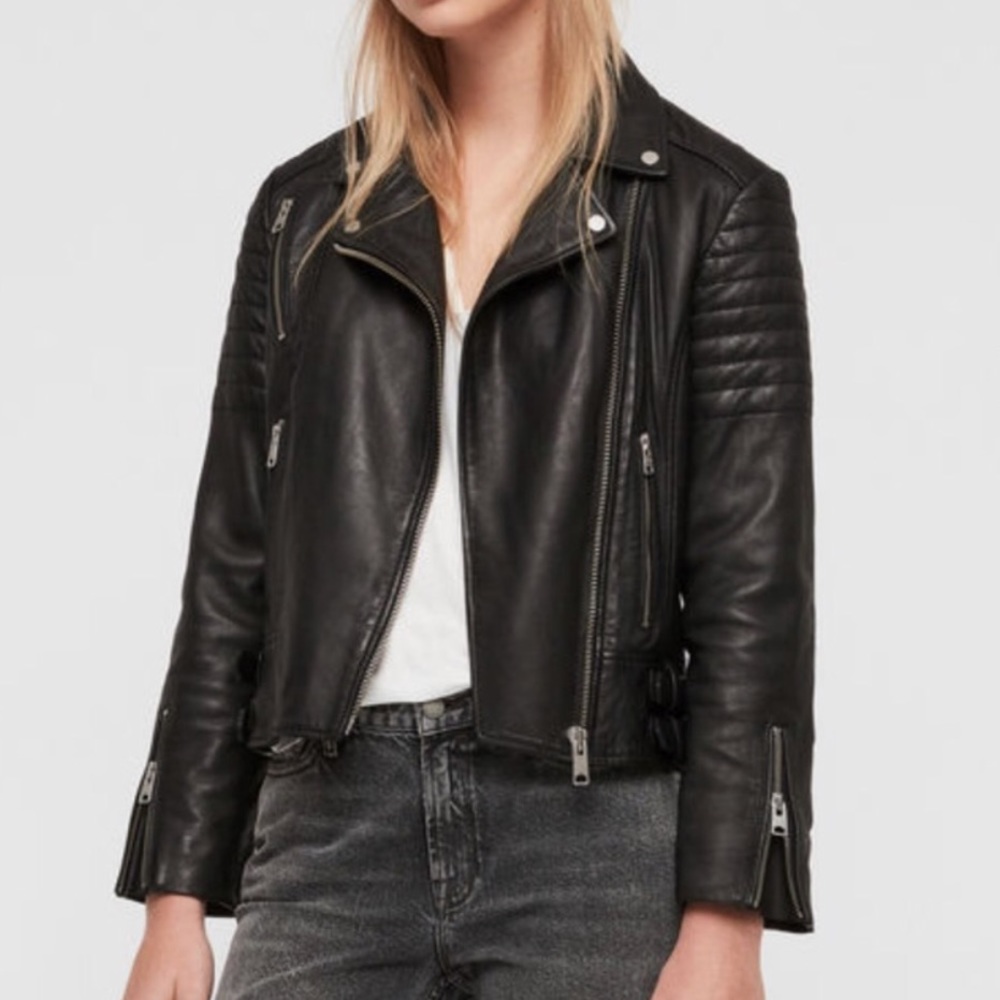 ALL SAINTS Papin Leather Biker Jacket  New w tags!